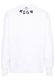MSGM Felpa con stampa - Bianco