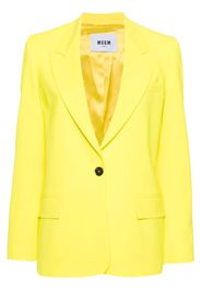 MSGM Blazer monopetto con revers a lancia - Giallo