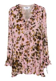 MSGM Abito corto con stampa - Rosa