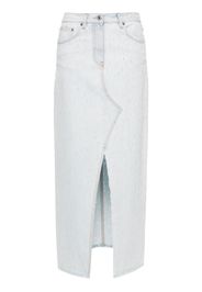MSGM distressed maxi skirt - Blu