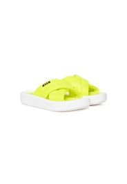 MSGM Kids logo-print sandals - Giallo