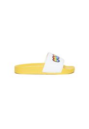 MSGM Kids logo-print sandals - Bianco