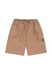 MSGM Kids Parachute cotton bermuda shorts - Marrone