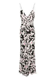 MSGM floral-print crepe maxi dress - Nero
