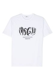 MSGM Kids logo-print cotton T-shirt - Bianco