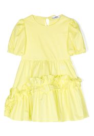 MSGM Kids ruffled poplin dress - Giallo