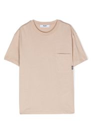 MSGM Kids jersey cotton T-shirt - Toni neutri