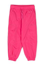 MSGM Kids logo-embroidered cargo trousers - Rosa