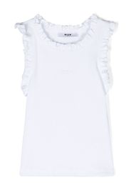 MSGM Kids T-shirt con ruches - Bianco