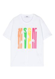 MSGM Kids logo-print cotton T-shirt - Bianco