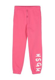 MSGM Kids logo-print track pants - Rosa