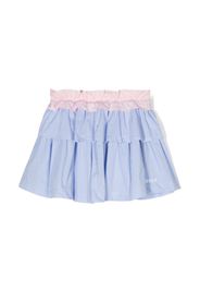 MSGM Kids striped poplin skirt - Blu