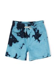 MSGM Kids bleached denim shorts - Blu