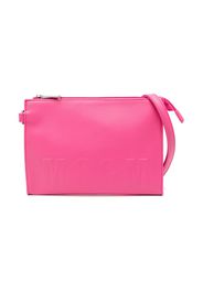 MSGM Kids logo-embossed shoulder bag - Rosa