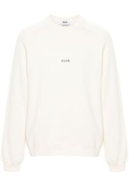 MSGM logo-print cotton sweatshirt - Toni neutri