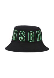 MSGM Kids logo-print bucket hat - Nero