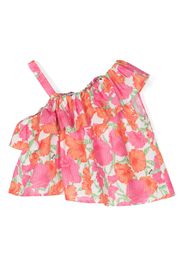 MSGM Kids floral-print cotton blouse - Rosa