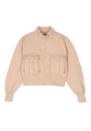 MSGM Kids logo-embroidered sweatshirt - Toni neutri