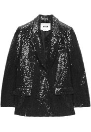 MSGM Blazer monopetto con paillettes - Nero