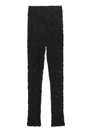 MSGM lace knitted trousers - Nero