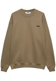 MSGM Felpa con stampa - Marrone