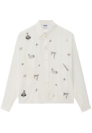 MSGM Camicia con decorazione - Bianco