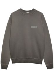 MSGM logo-print cotton sweatshirt - Grigio