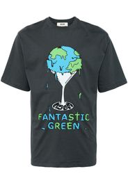 MSGM T-shirt con stampa grafica - Grigio
