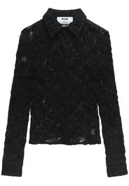 MSGM Camicia a fiori - Nero