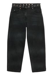 MSGM Jeans dritti con decorazione - Nero