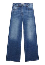 MSGM Jeans a gamba ampia con applicazione - Blu