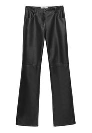MSGM Pantaloni dritti in pelle - Nero