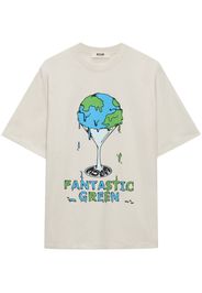 MSGM T-shirt con stampa grafica - Toni neutri