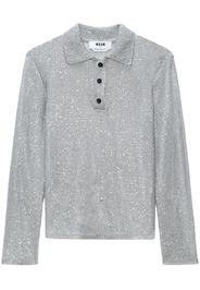 MSGM Polo con decorazione - Grigio