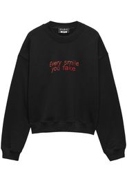 MSGM Felpa con ricamo - Nero