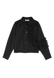 MSGM Kids Camicia in popeline - Nero