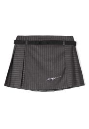 MSGM Kids Minigonna gessata - Grigio