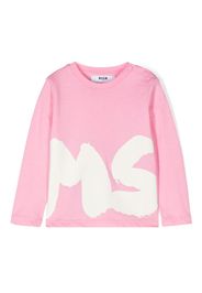 MSGM Kids logo-print T-shirt - Rosa