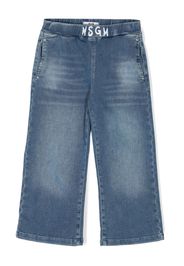 MSGM Kids Jeans con stampa - Blu