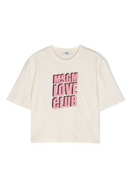 MSGM Kids T-shirt con logo - Toni neutri