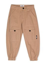 MSGM Kids ripstop tapered trousers - Toni neutri