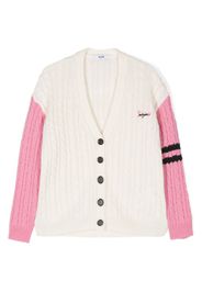 MSGM Kids Cardigan con ricamo - Toni neutri