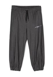 MSGM Kids Pantaloni con ricamo - Grigio