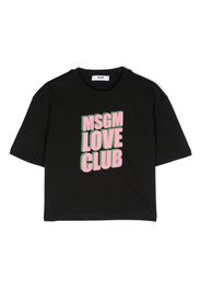 MSGM Kids T-shirt con logo - Nero