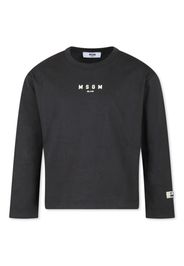 MSGM Kids logo-print T-shirt - Grigio