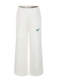 MSGM Kids logo-embroidered trousers - Bianco