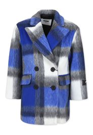 MSGM Kids check-print - Blu