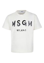 MSGM Kids logo-print T-shirt - Bianco