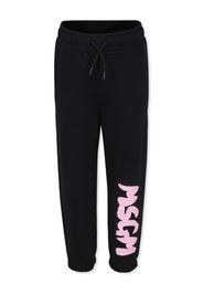 MSGM Kids logo-printed jogger trousers - Nero