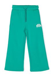 MSGM Kids jersey track pants - Verde